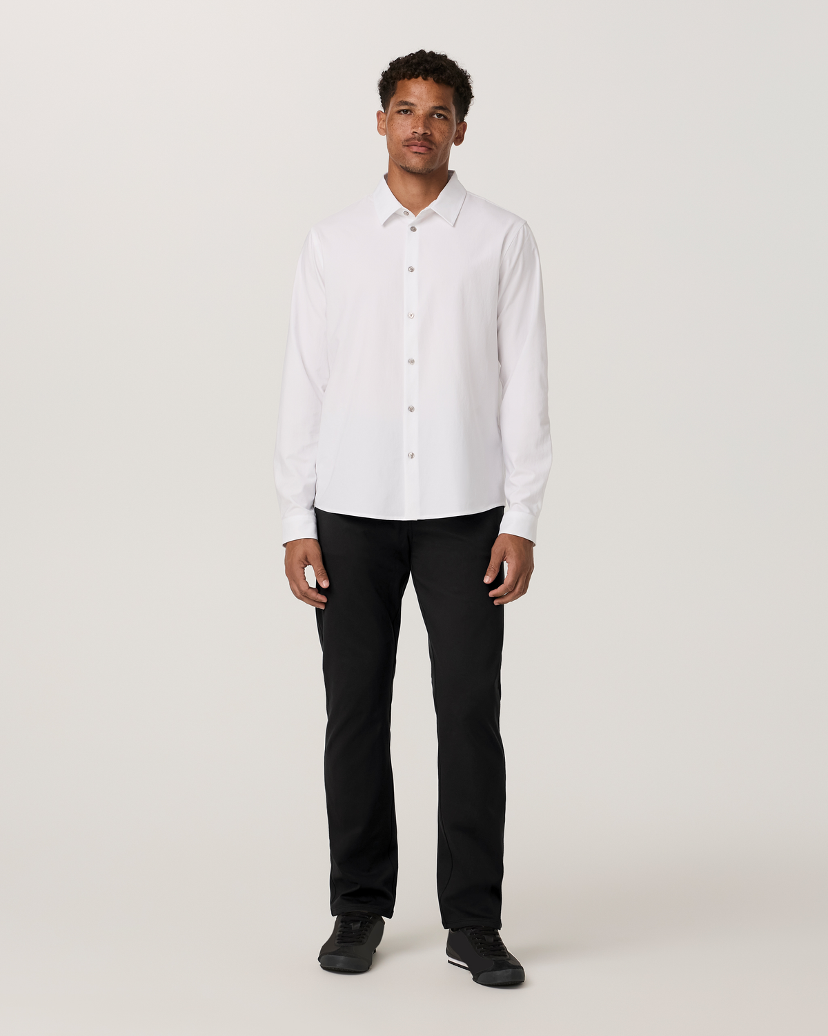 Long Sleeve Manhattan Button Down Shirt | White