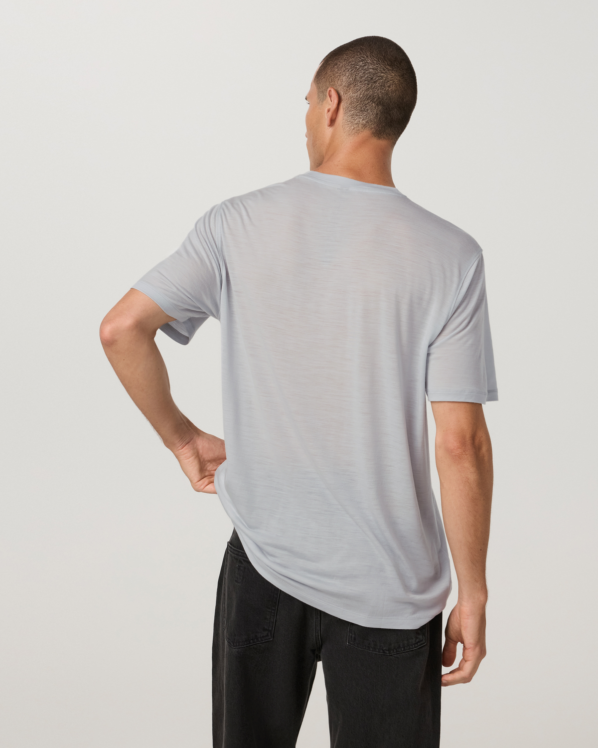 Short Sleeve Merino Wool Tee 2.0 | Silverline