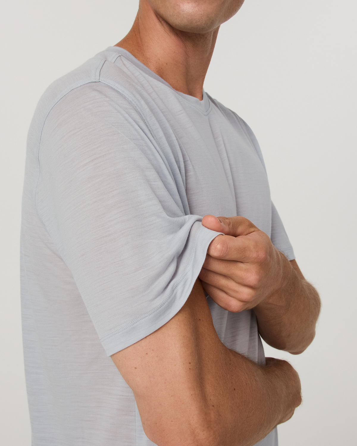 Short Sleeve Merino Wool Tee 2.0 | Silverline