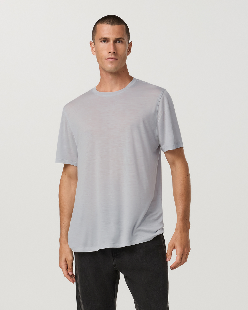 Short Sleeve Merino Wool Tee 2.0 | Silverline