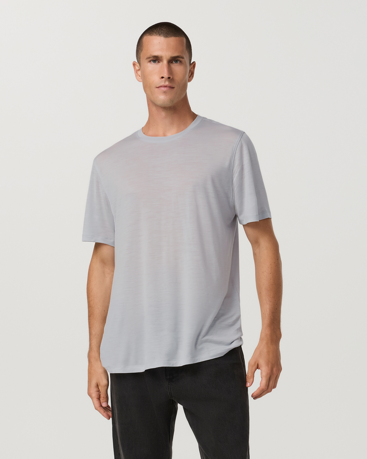 Short Sleeve Merino Wool Tee 2.0 | Silverline