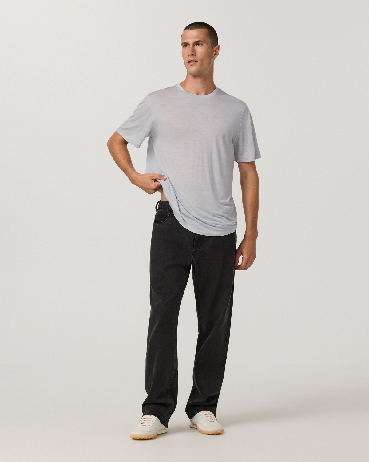 Short Sleeve Merino Wool Tee 2.0 | Silverline