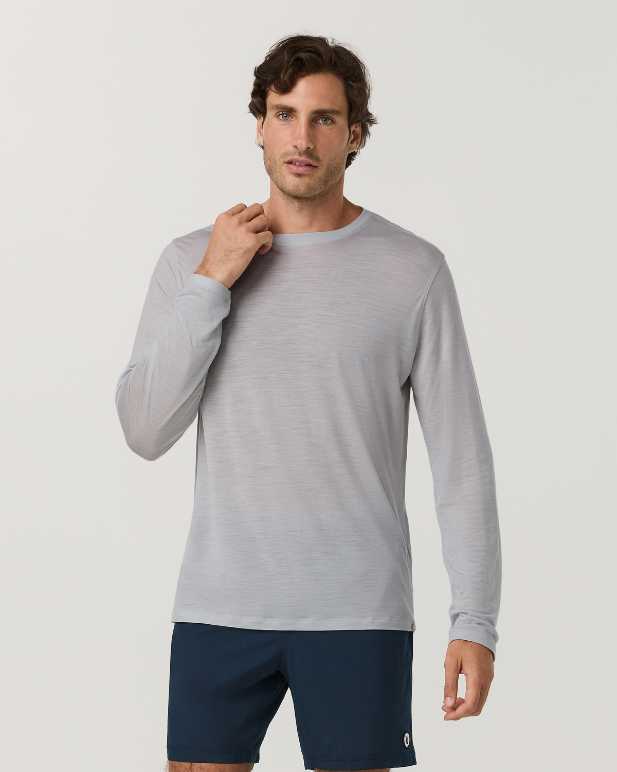 Long Sleeve Merino Wool Tee | Silverline
