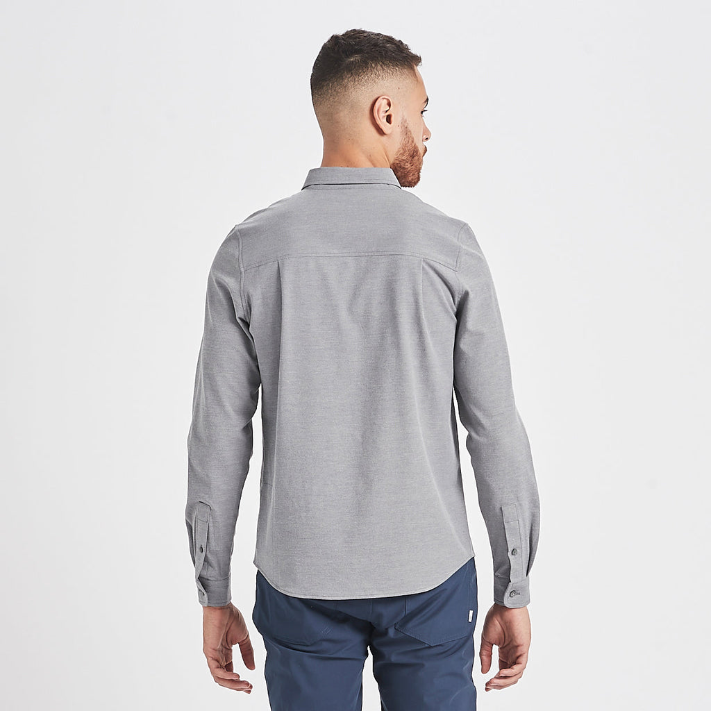 Bishop Long-Sleeve Button-Down | Light Grey