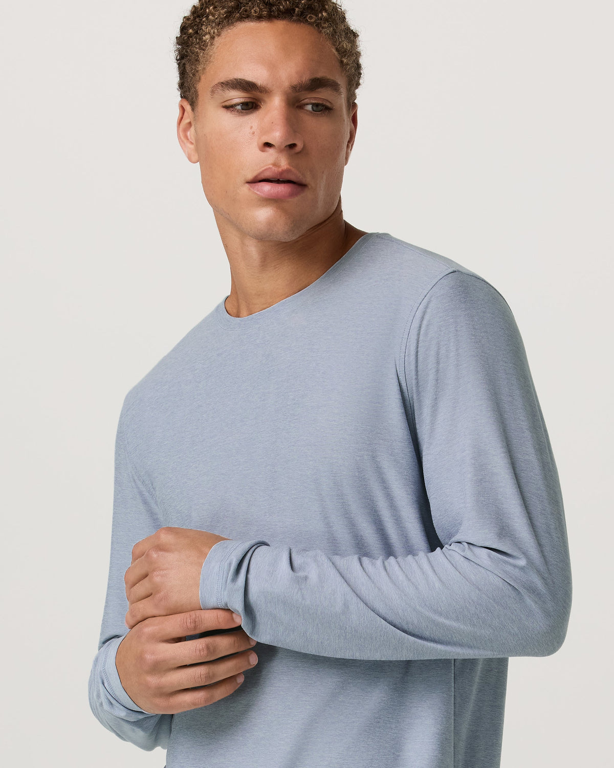 Long Sleeve Strato Tech Tee | Blue Dusk Heather