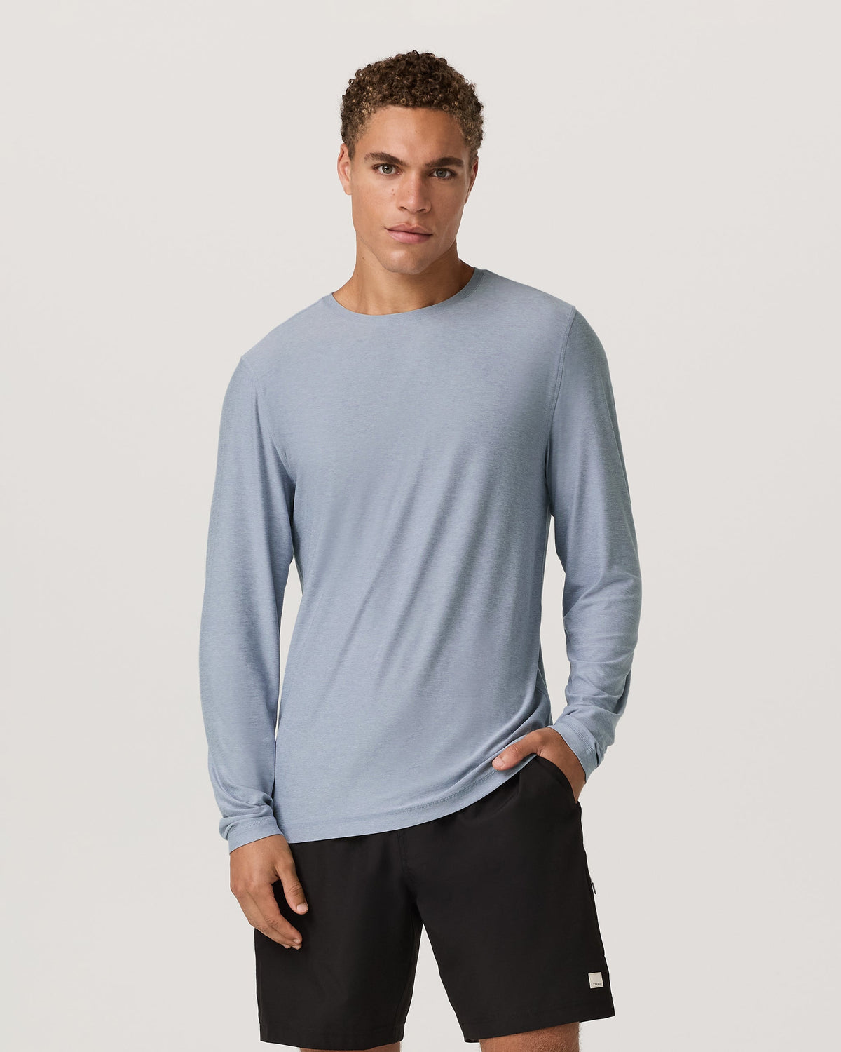 Long Sleeve Strato Tech Tee | Blue Dusk Heather