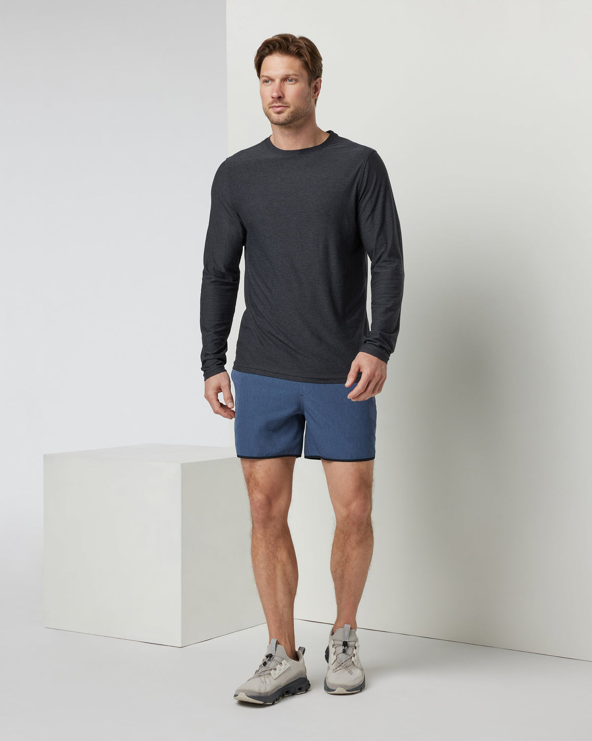Long Sleeve Strato Tech Tee | Charcoal Heather