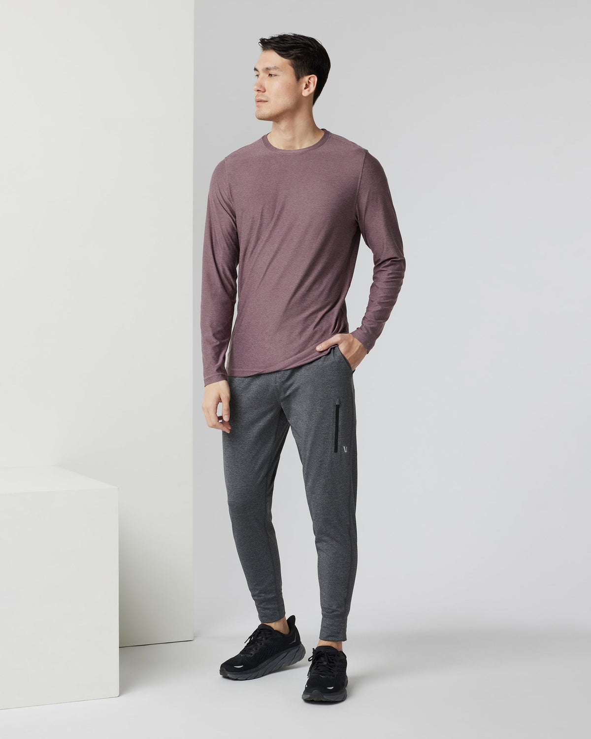 Long Sleeve Strato Tech Tee | Elderberry Heather