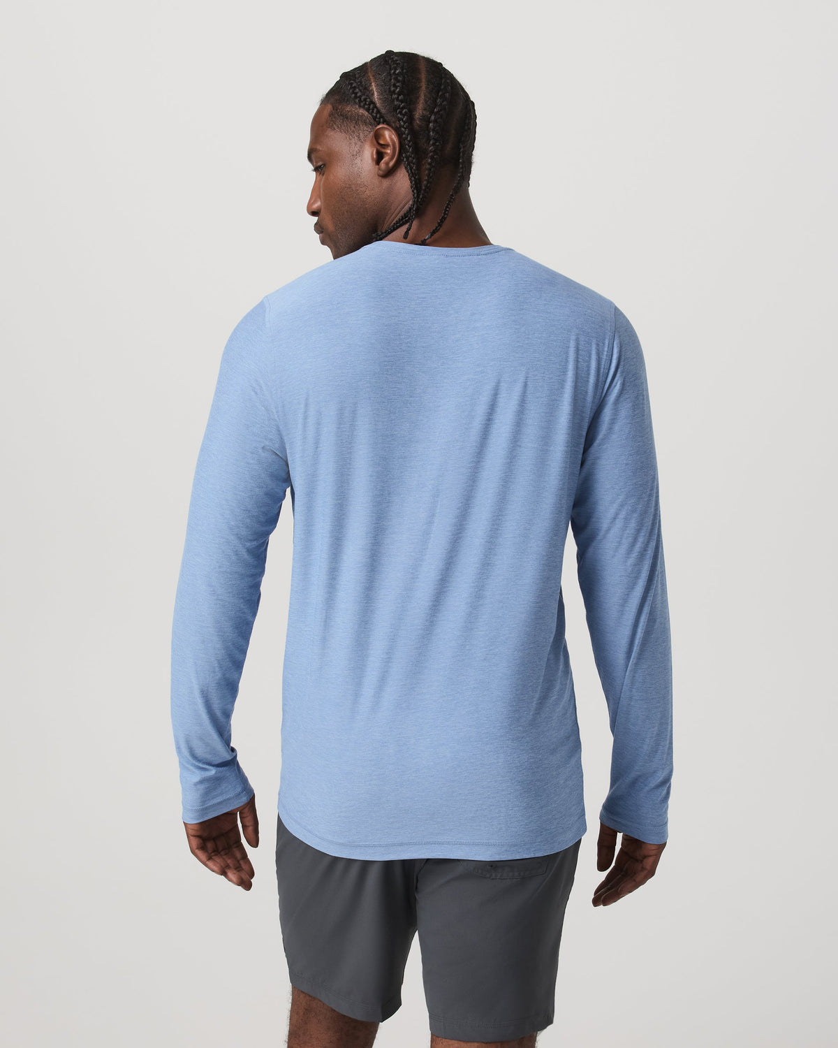 Long Sleeve Strato Tech Tee | Isle Blue Heather