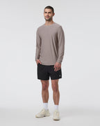 Long Sleeve Strato Tech Tee | Mocha Heather