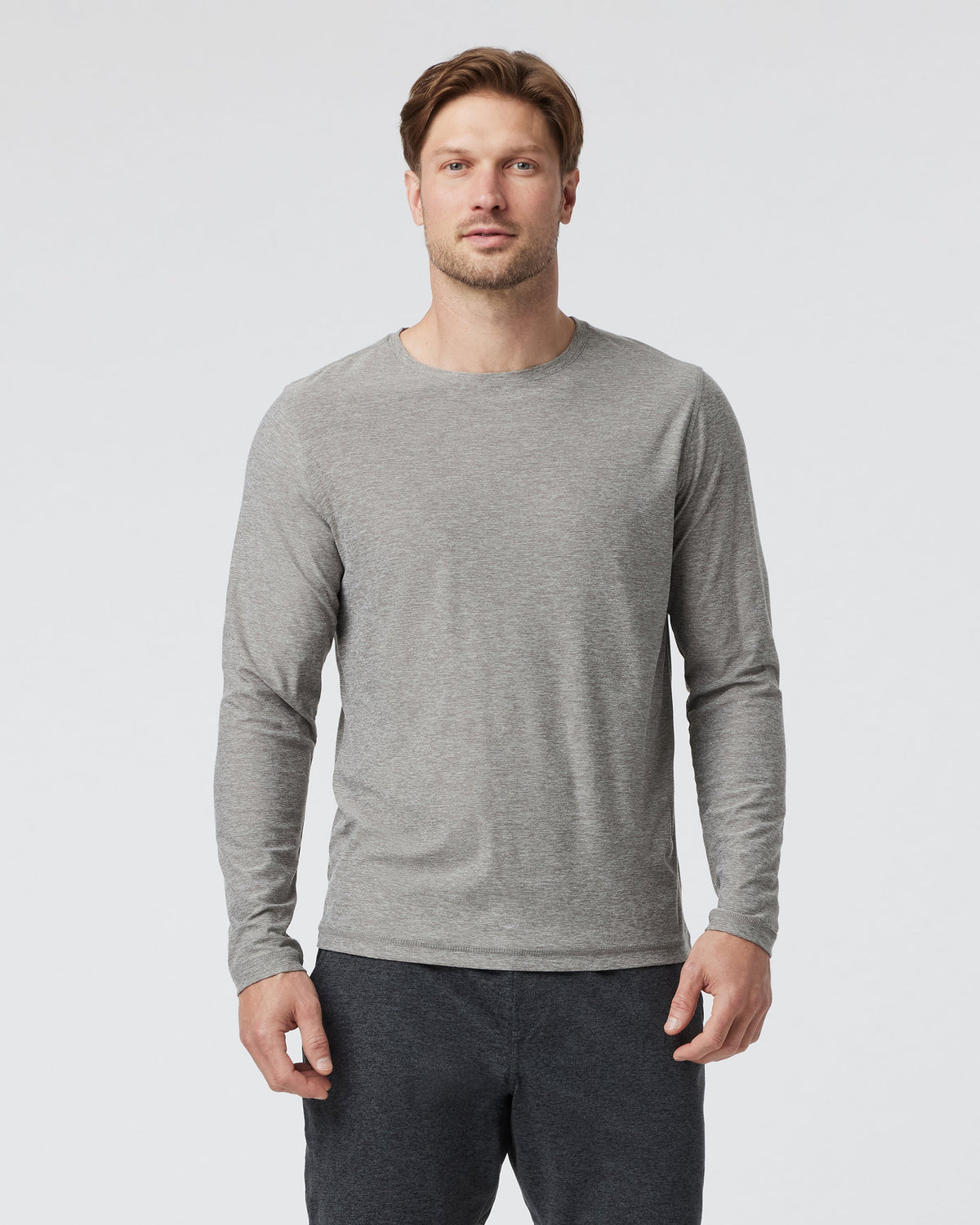 Long Sleeve Strato Tech Tee | Heather Grey