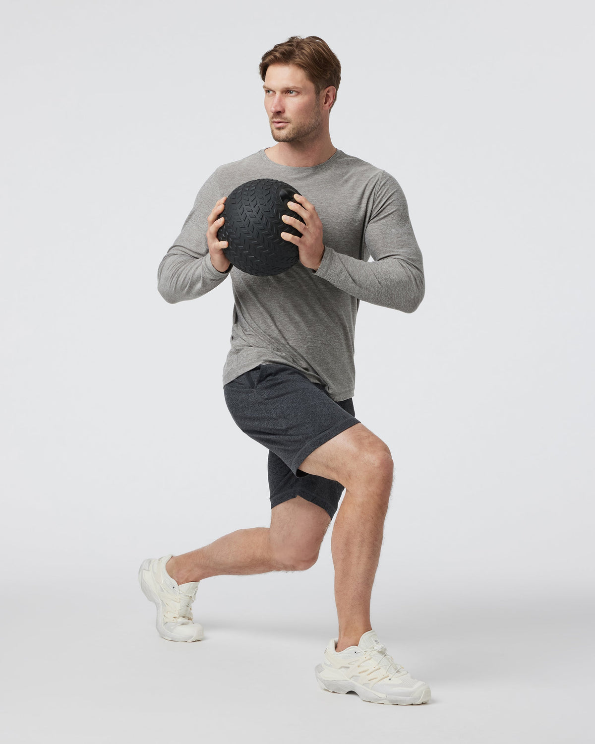 Long Sleeve Strato Tech Tee | Heather Grey