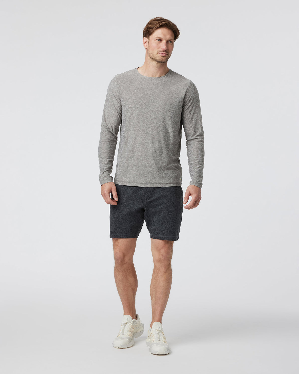 Long Sleeve Strato Tech Tee | Heather Grey
