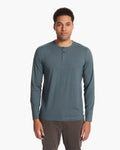 Long-Sleeve Ease Performance Henley | Lake Heather