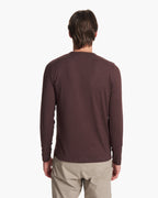 Long-Sleeve Ease Performance Henley | Mahogany Heather