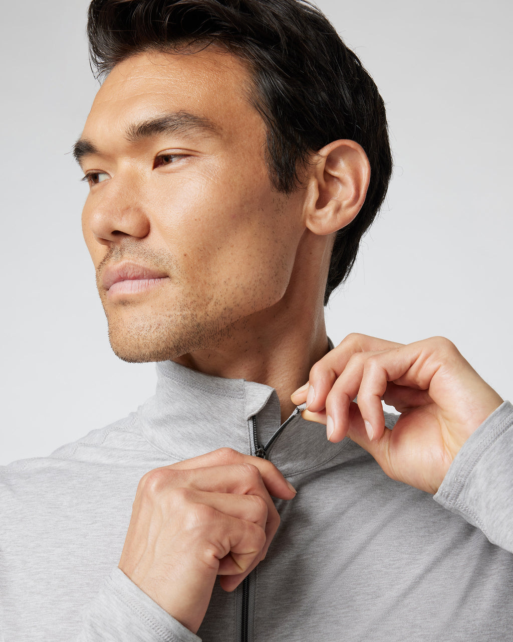 Ease Performance Half Zip 2.0 | Light Heather Grey
