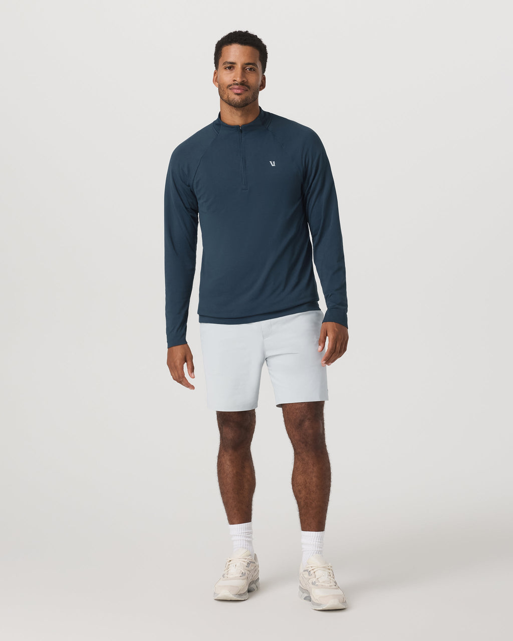 Clearview Seamless Quarter Zip | Ocean Blue