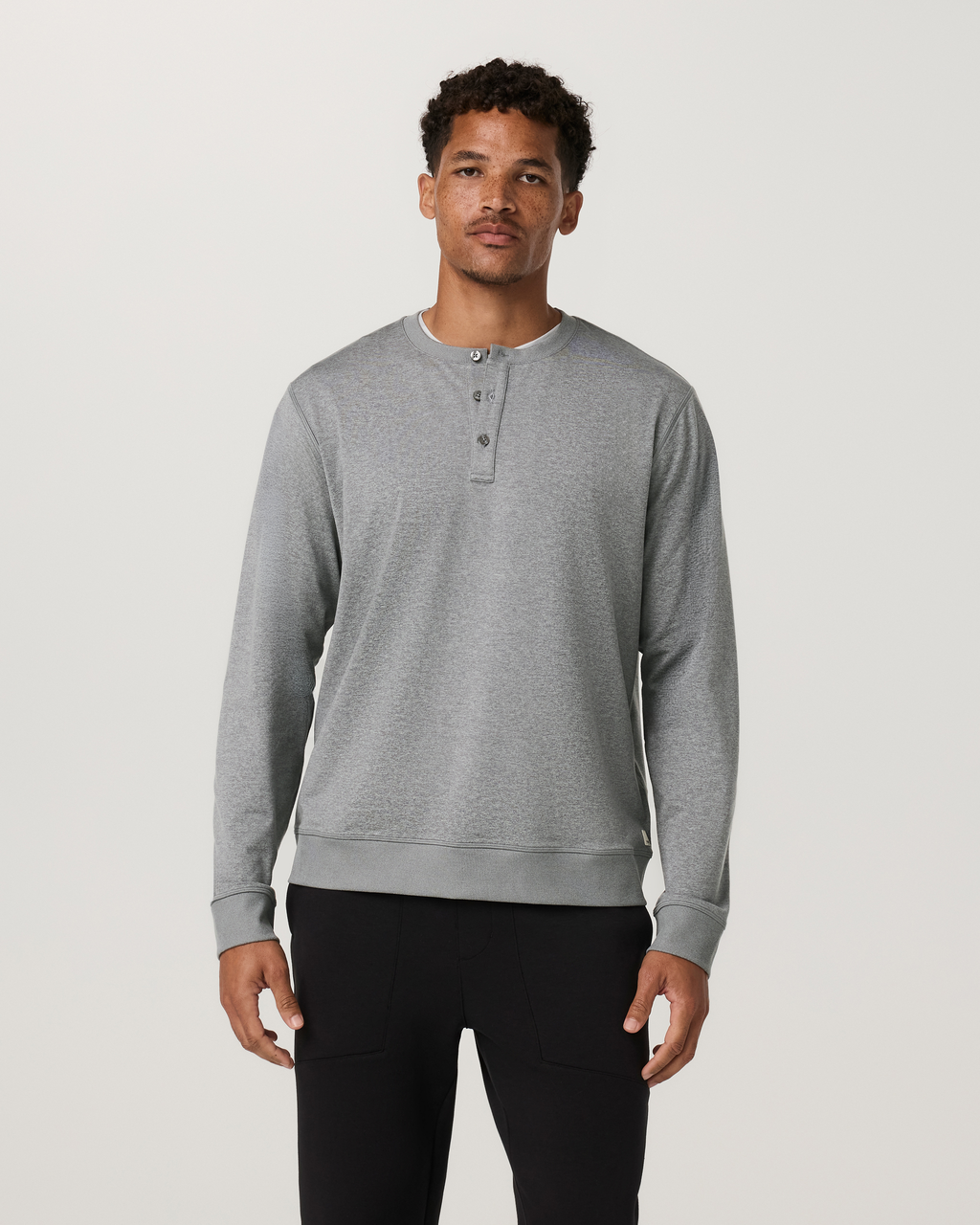 Long Sleeve Coronado Henley - Relaxed Fit | Grey Heather