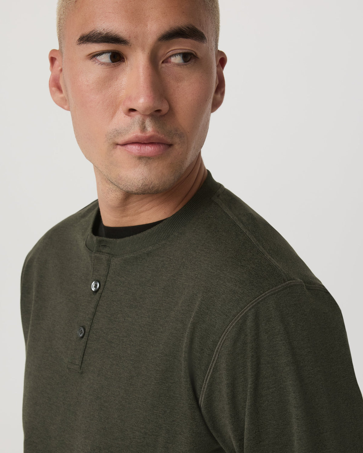 Long Sleeve Coronado Henley - Relaxed Fit | Oregano Heather