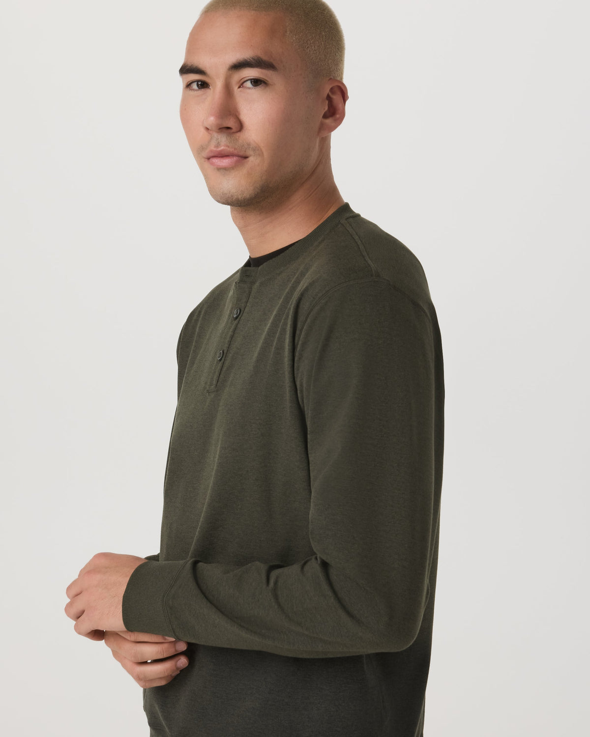 Long Sleeve Coronado Henley - Relaxed Fit | Oregano Heather