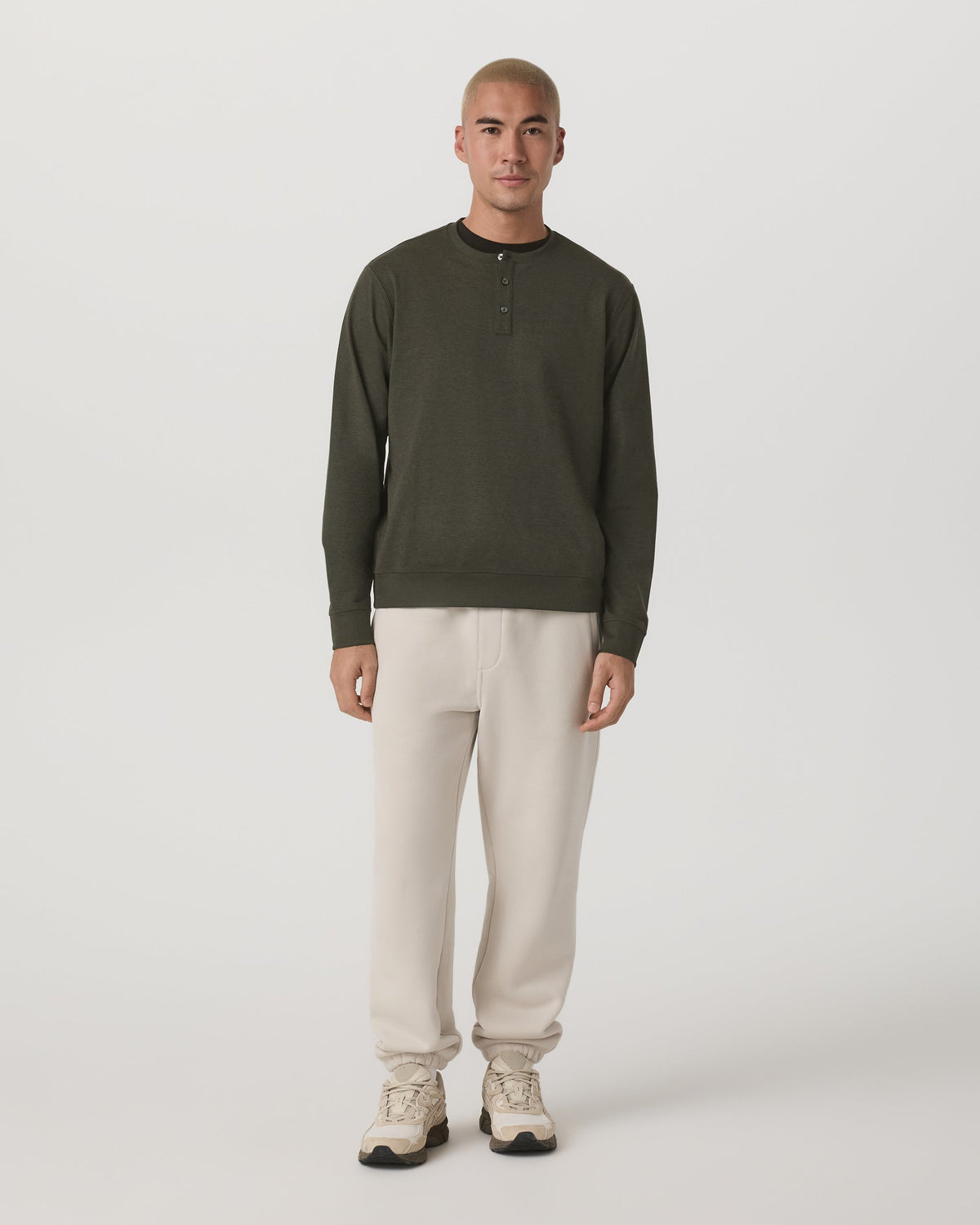 Long Sleeve Coronado Henley - Relaxed Fit | Oregano Heather