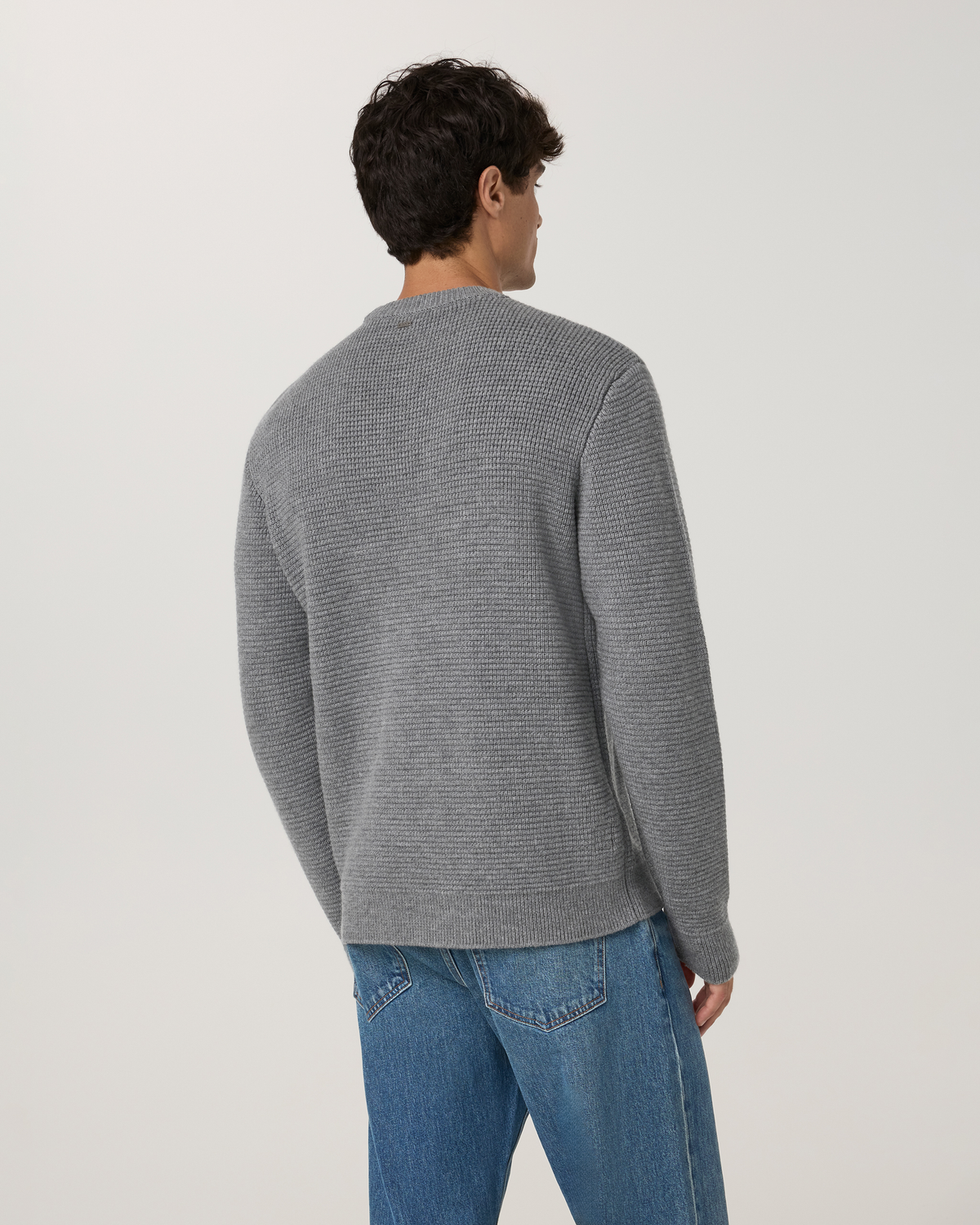 Denver Waffle Crew Sweater | Heather Grey