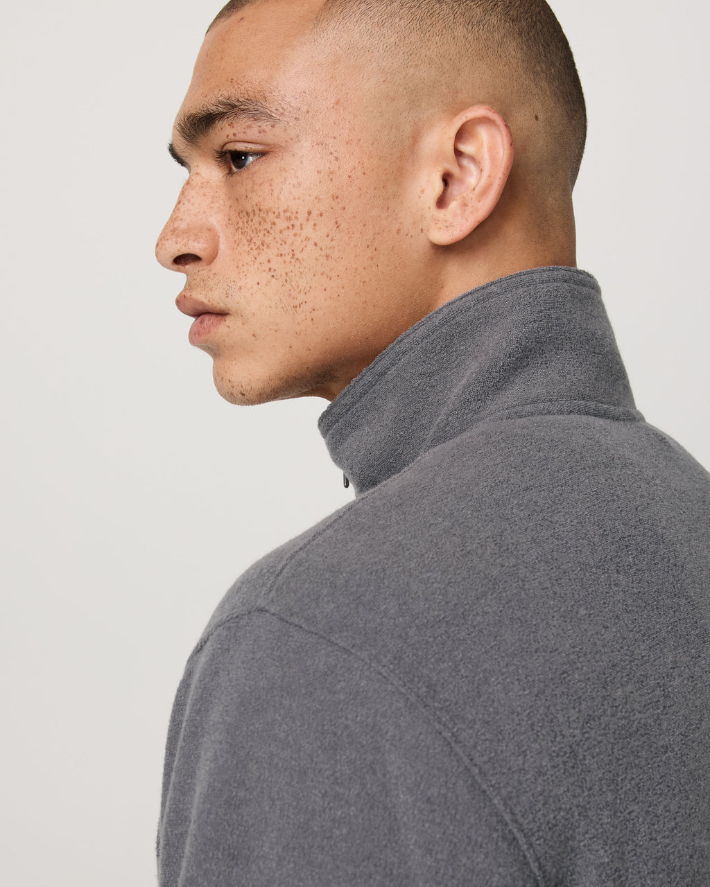 Beach Fleece Half Zip | Pinecone Heather