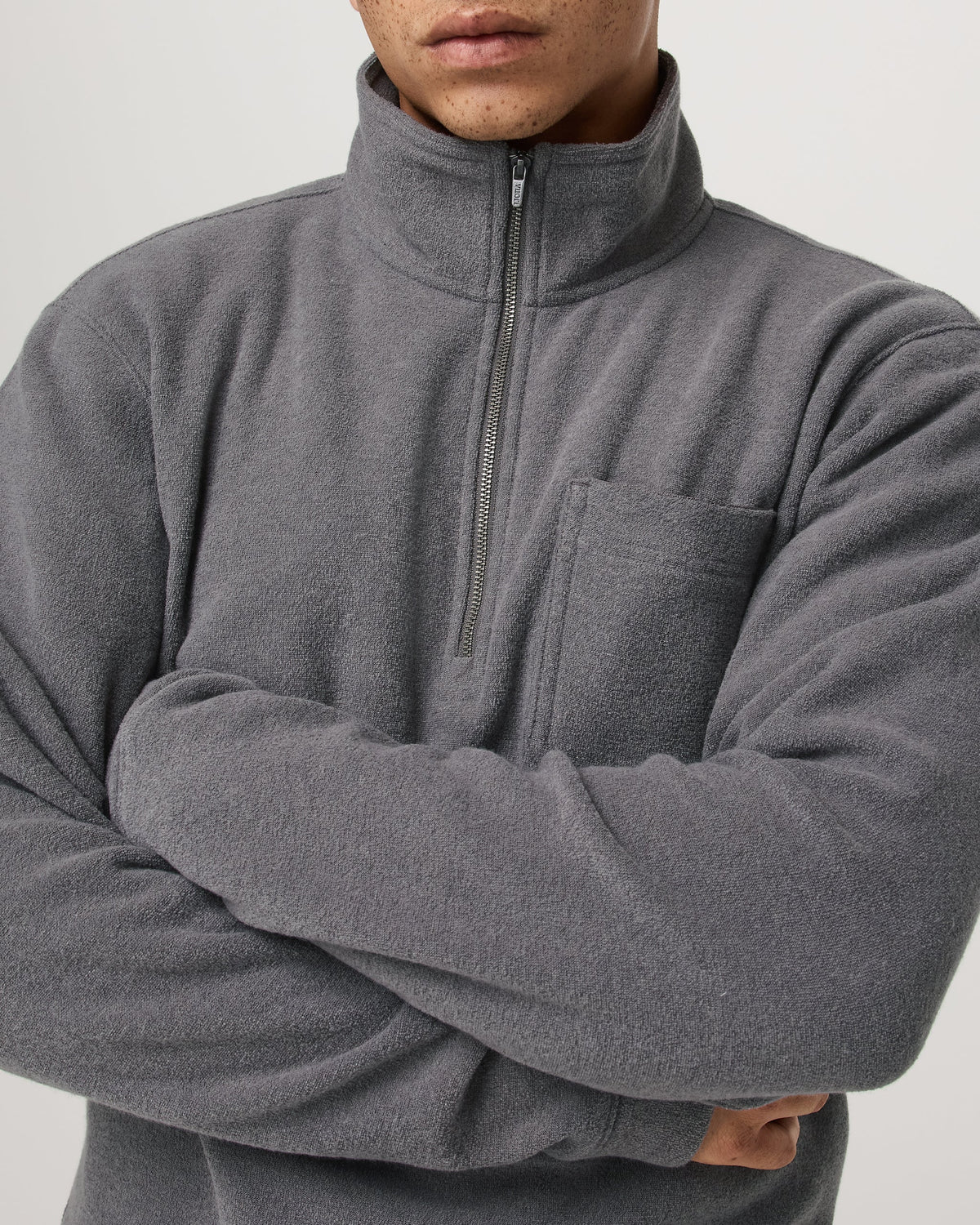 Beach Fleece Half Zip | Pinecone Heather