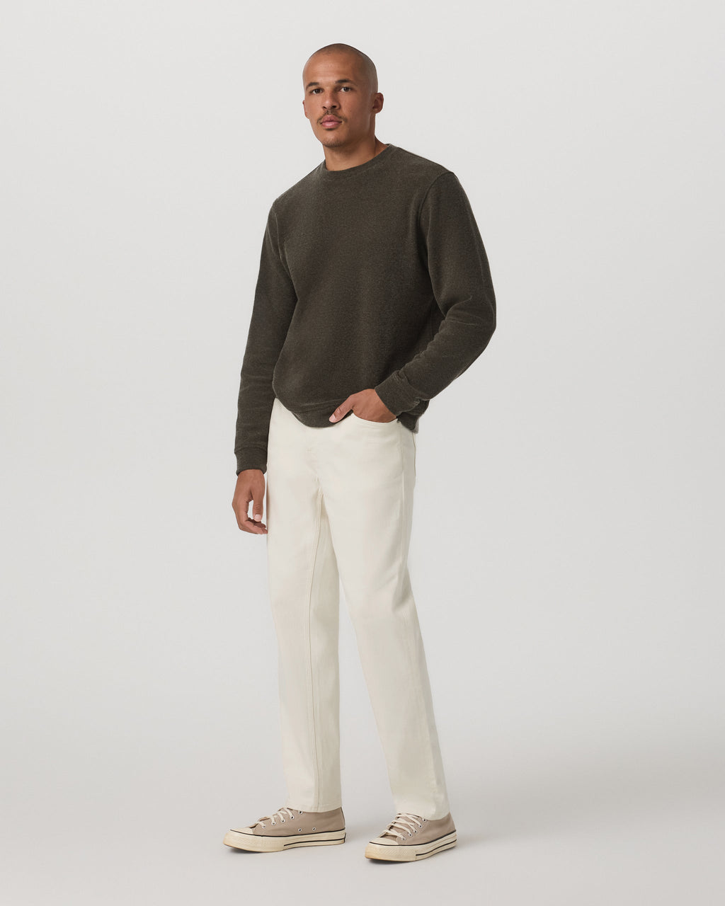 Beach Fleece Crew | Dark Oregano Heather