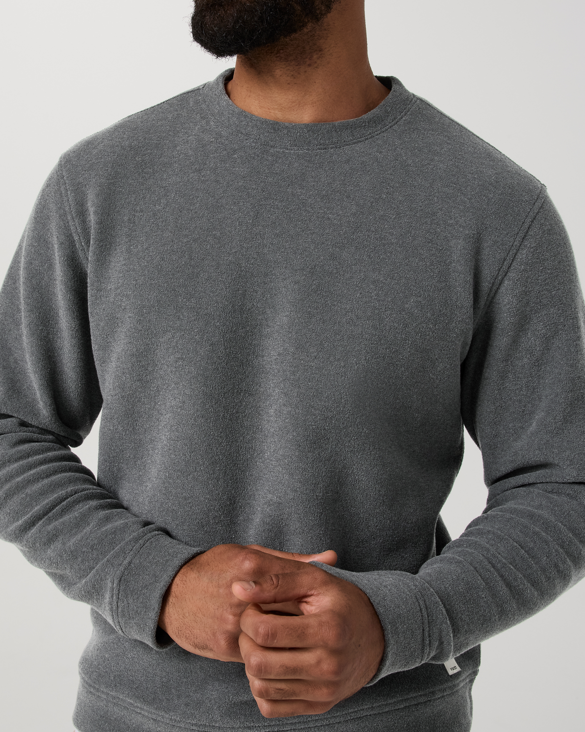 Beach Fleece Crew | Dark Pewter Heather