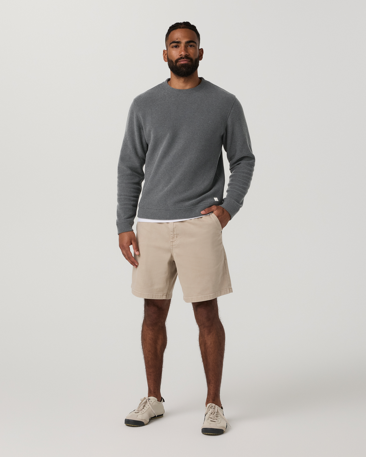 Beach Fleece Crew | Dark Pewter Heather