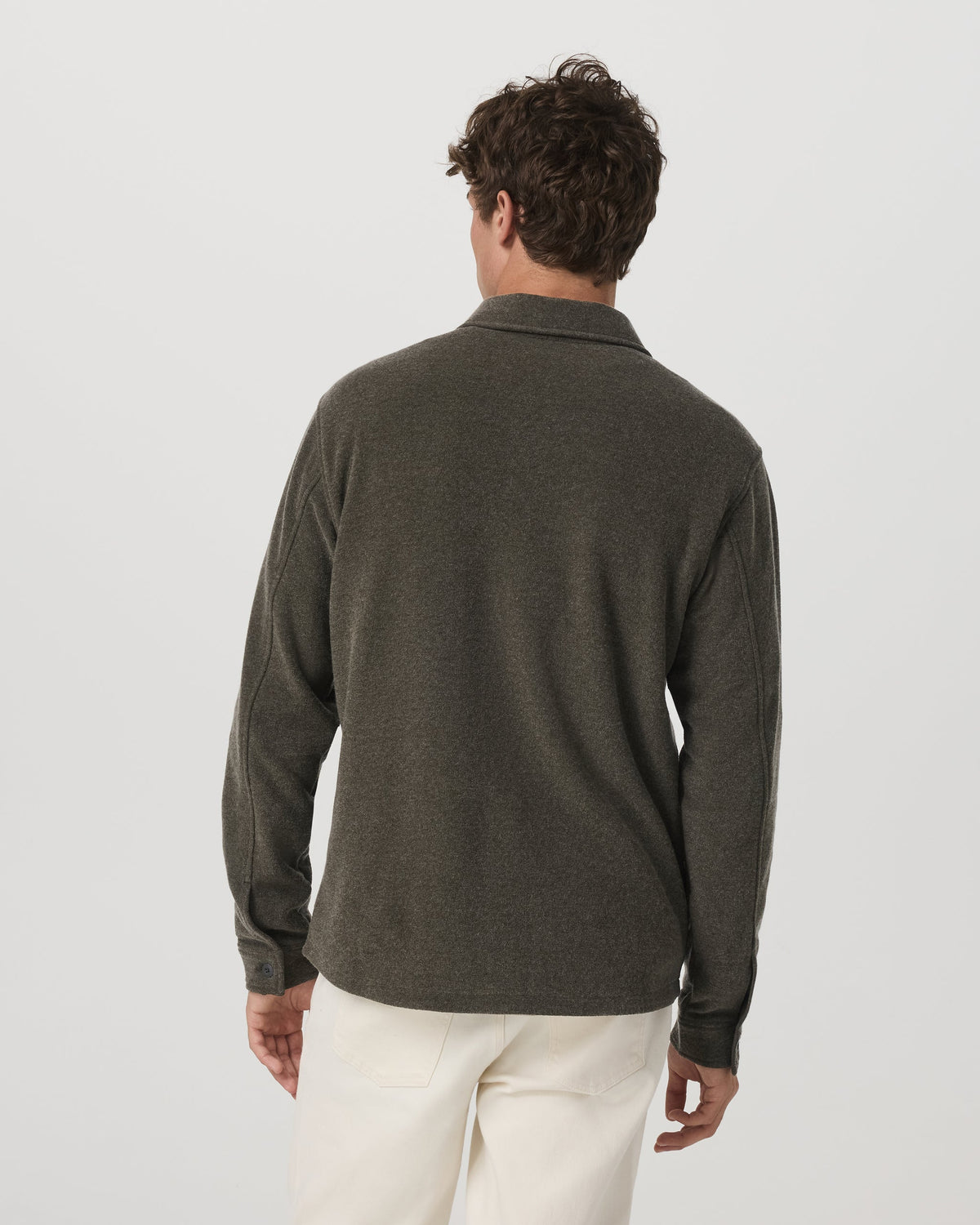 Beach Fleece Shirt Jacket | Dark Oregano Heather