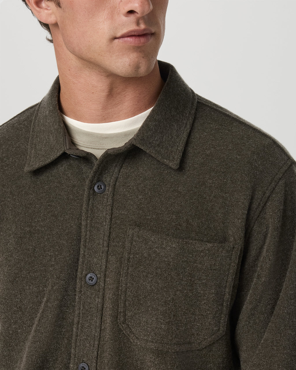 Beach Fleece Shirt Jacket | Dark Oregano Heather