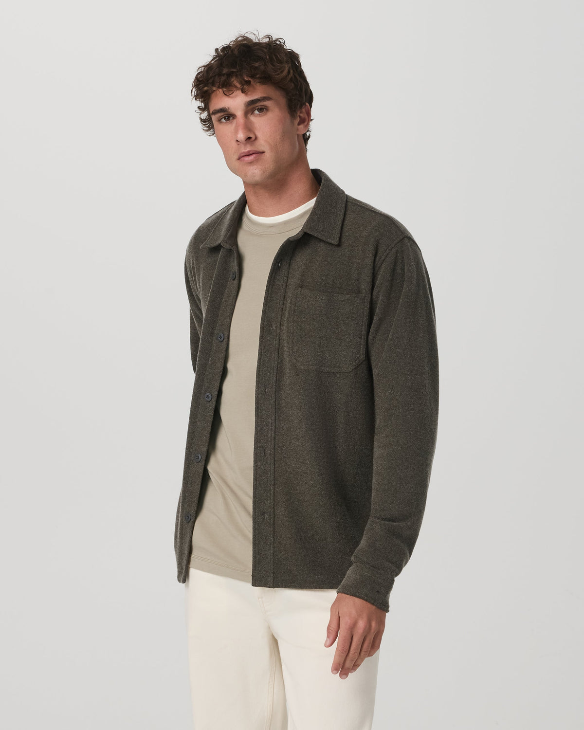 Beach Fleece Shirt Jacket | Dark Oregano Heather