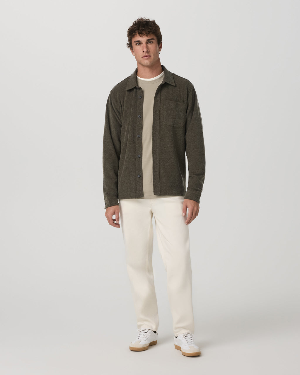 Beach Fleece Shirt Jacket | Dark Oregano Heather