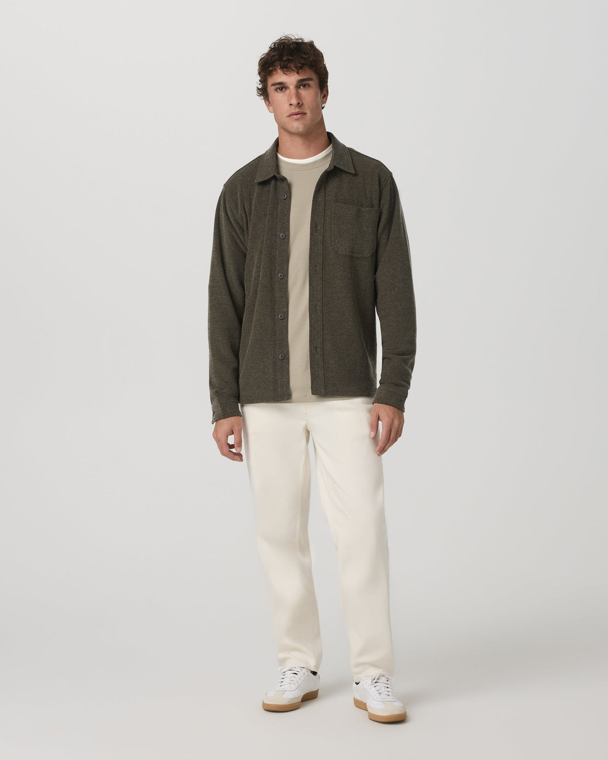 Beach Fleece Shirt Jacket | Dark Oregano Heather