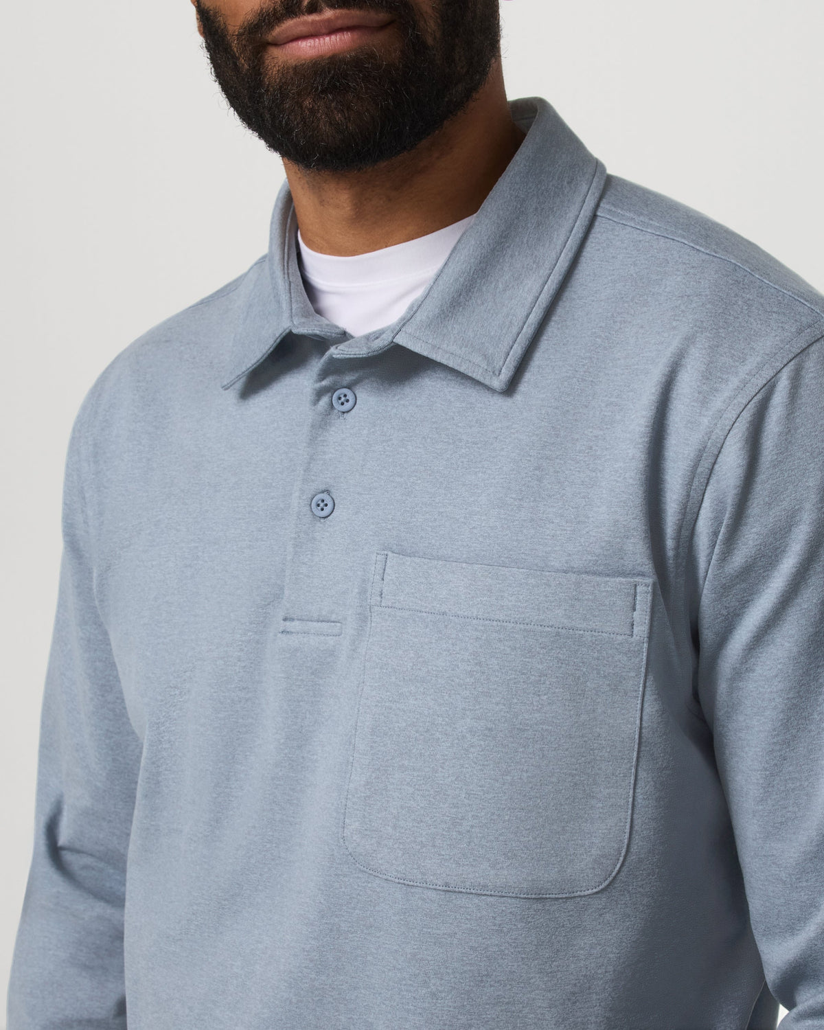 Long Sleeve Coronado Rugby | Blue Dusk Heather