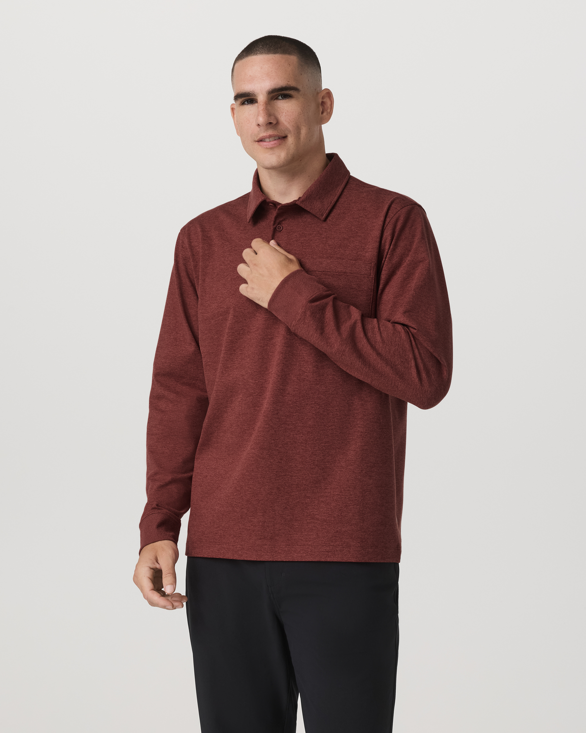 Long Sleeve Coronado Rugby | Spiced Apple Heather