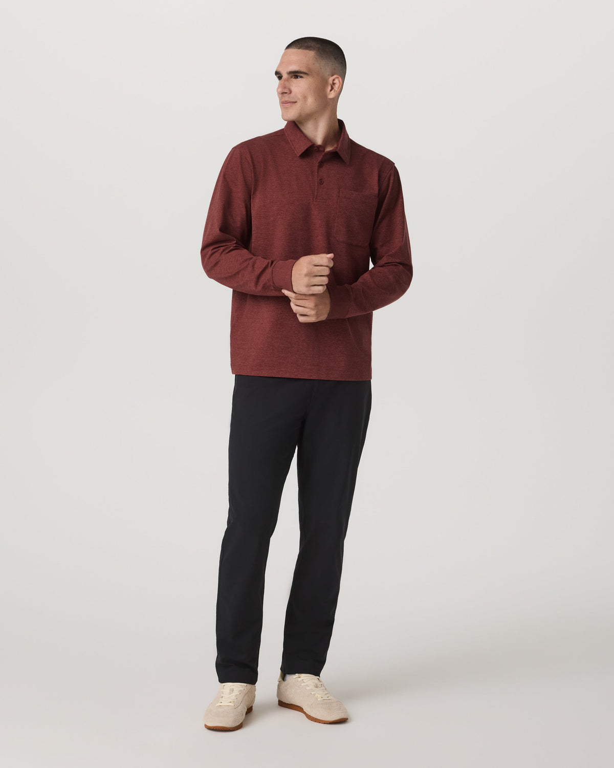 Long Sleeve Coronado Rugby | Spiced Apple Heather