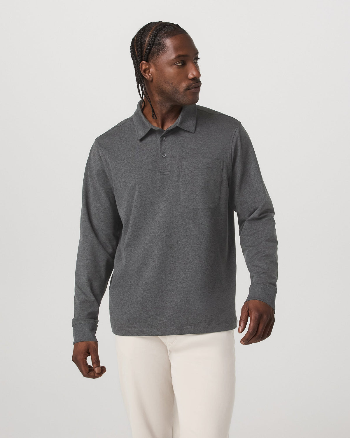 Long Sleeve Coronado Rugby | Charcoal Heather