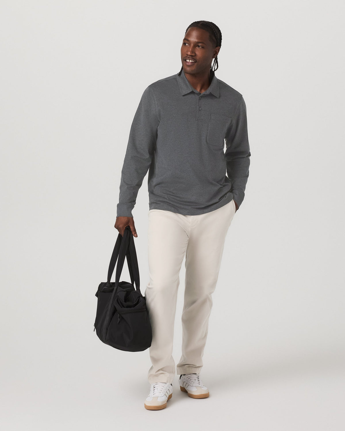 Long Sleeve Coronado Rugby | Charcoal Heather