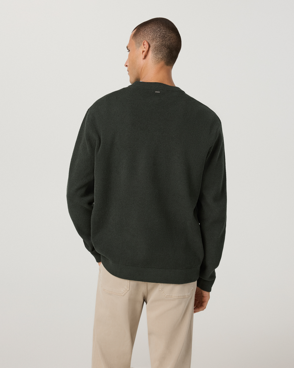 Midweight Rib Sweater | Hunter Green