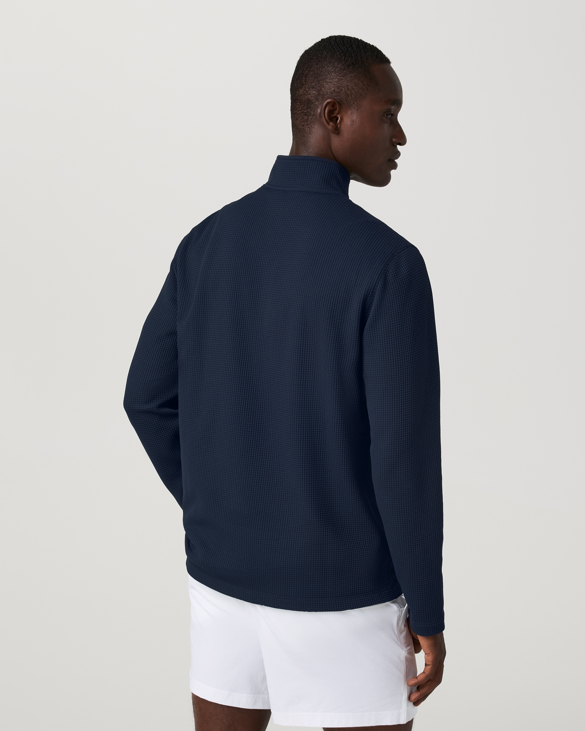 Lightweight Tech Waffle Quarter Zip | Ink
