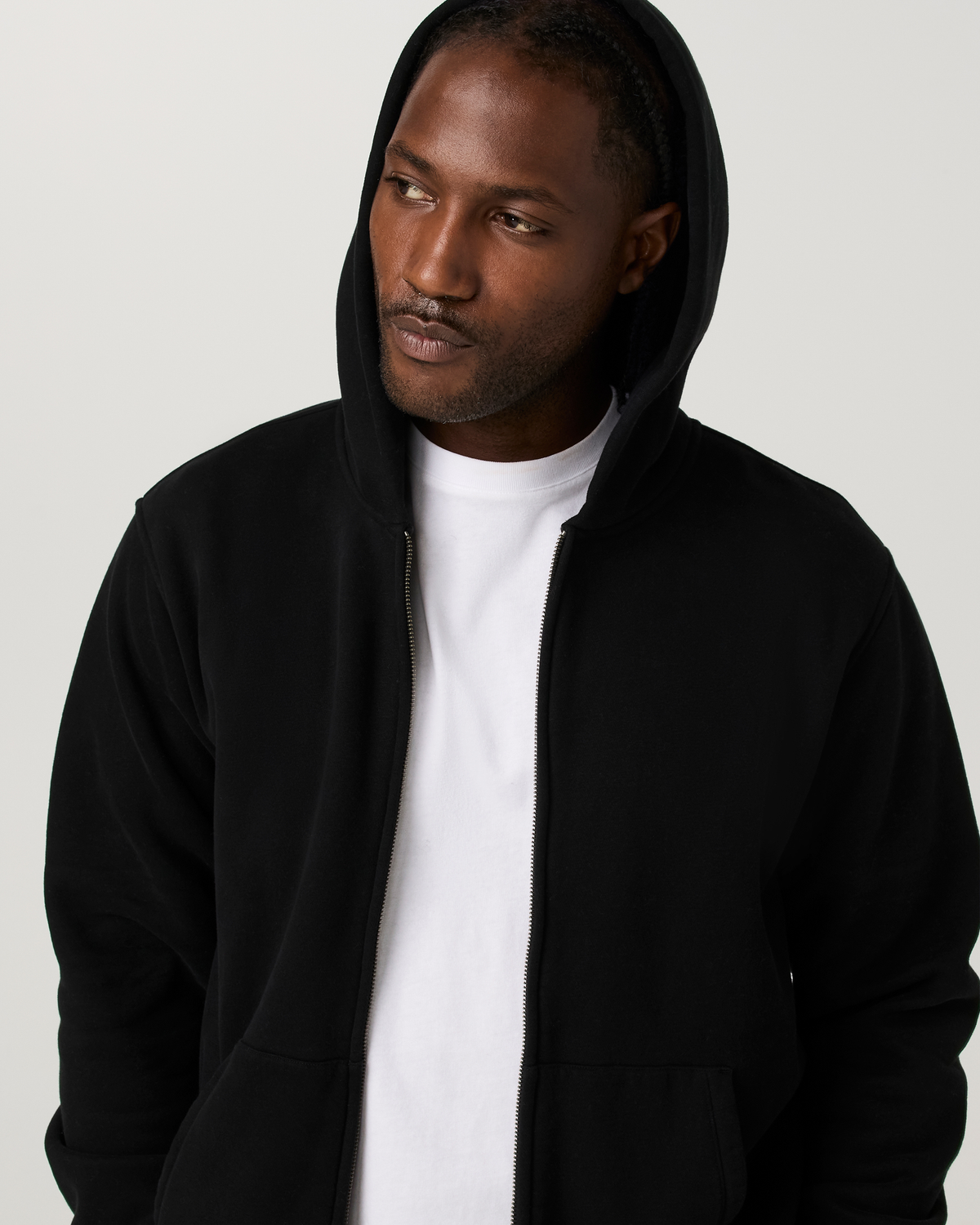Seaside Full Zip Hoodie | Black