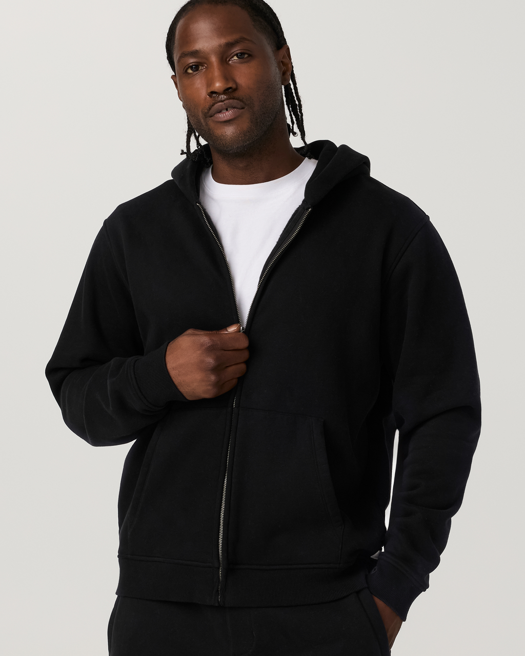 Seaside Full Zip Hoodie | Black