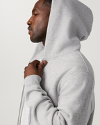 Seaside Full Zip Hoodie | Light Heather Grey