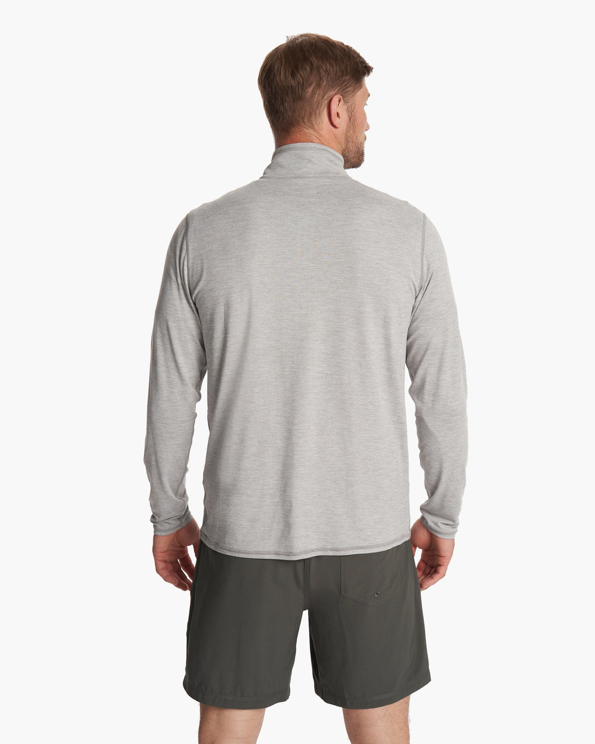 Ease Performance Half Zip | Light Heather Grey