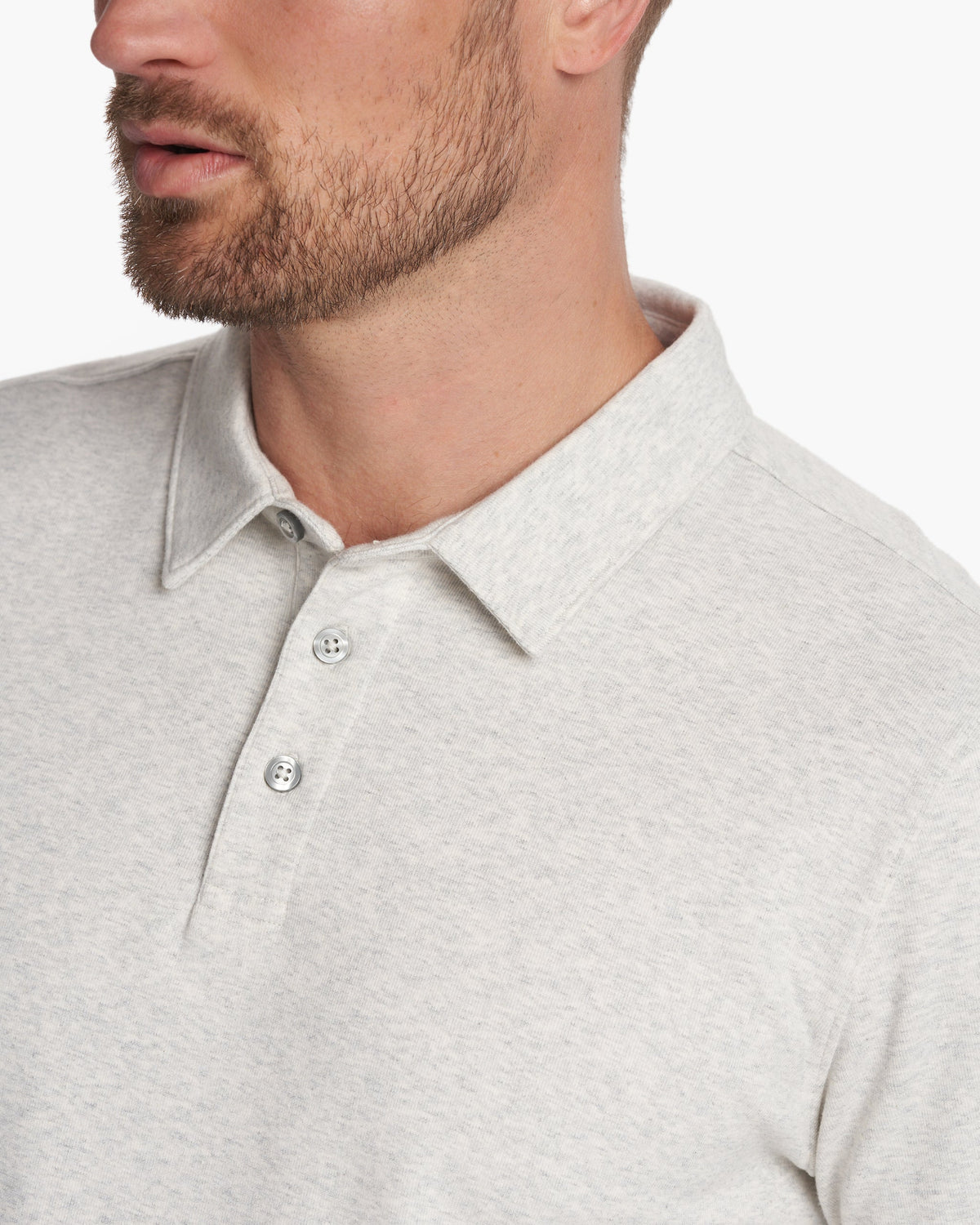 Long Sleeve Westport Polo | Oatmeal Heather