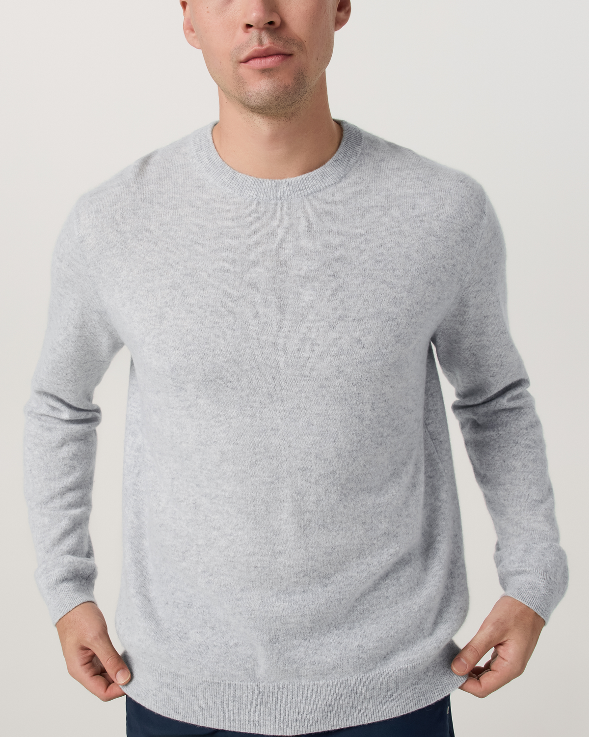 Berik Cashmere Sweater | Light Heather Grey