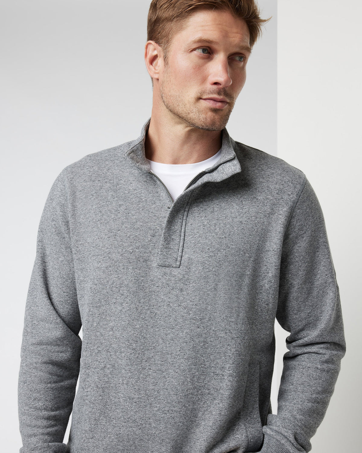 Cypress Quarter Zip | Heather Grey